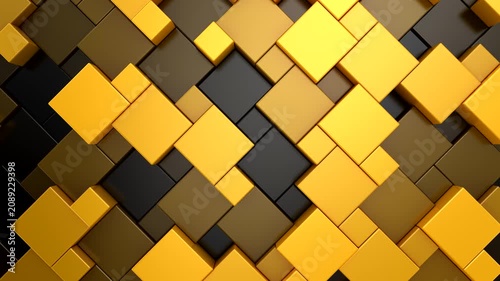 Background of Cubes. Abstract motion, loop, two color, 3d rendering, 4k resolution
