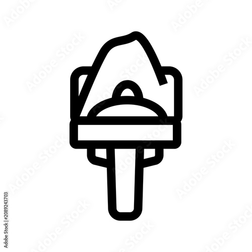 Artificial Knee Joint Orthopedic black line icon for digital and print projects.
