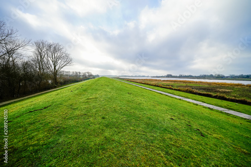 Foto View of the Ems and the embankment near Leer