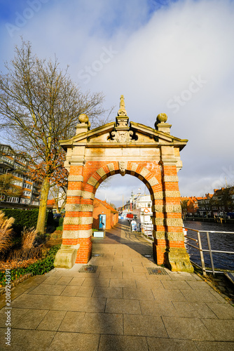 Foto View of the landscape near the harbor in Emden