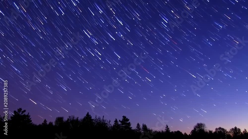 Meteor shower night sky