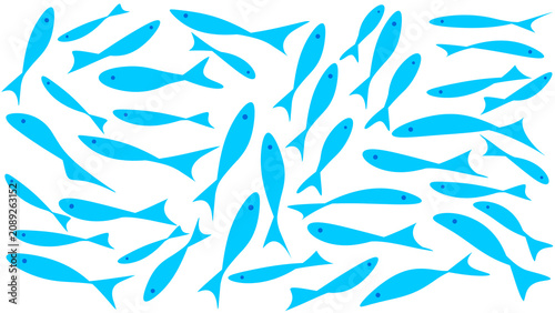 青い魚　背景を削除