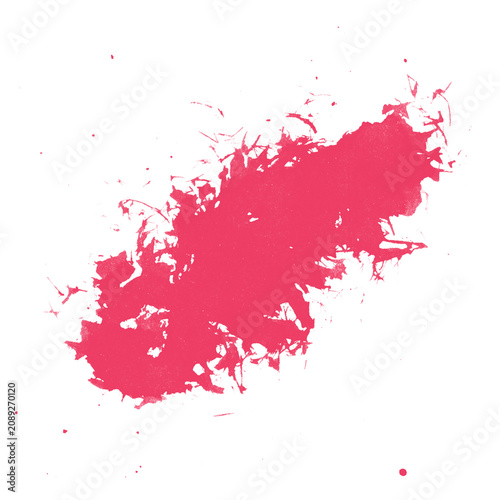 Vibrant Pink Paint Splash on Black Background