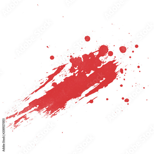 Vibrant Red Paint Splash on Black Background
