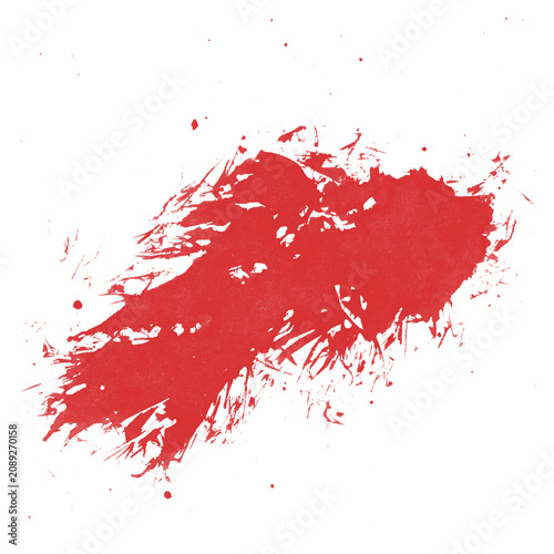 Dynamic Red Paint Splash on Black Background