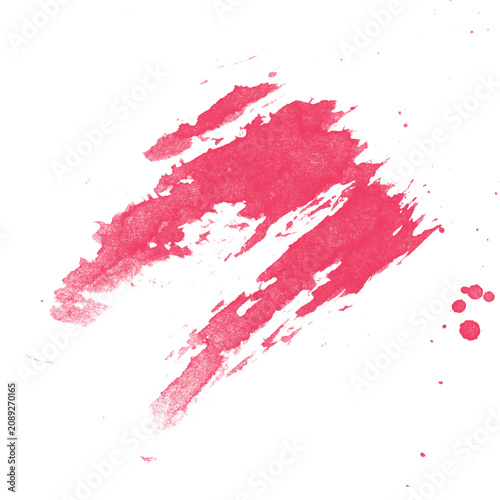 Bold Red Brush Stroke on Black Background