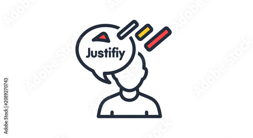 Canvastavla Illustration of a person with lightbulb and idea concept.