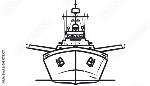 Photos Military Warship Naval Vessel Front View.