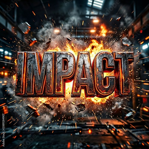 Explosive Impact in a Futuristic City.