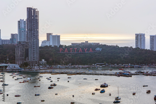 Impressions of a part of Pattaya beach area.The approximately 3 kilometers long Pattaya Beach is the lively main beach of the city. Thailand.