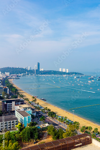 Impressions of a part of Pattaya beach area.The approximately 3 kilometers long Pattaya Beach is the lively main beach of the city. Thailand.