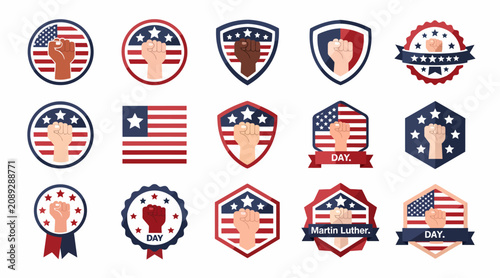 Fist Icon Collection: Civil Rights, Equality, Freedom Symbols Vector Set
