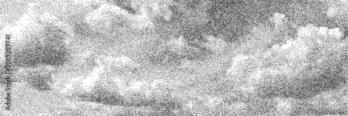Abstract white sky texture background with clouds and digital noise grain. vector illustration