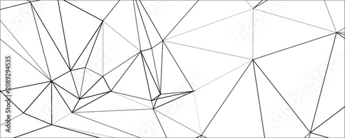 Tableau sur toile Random geometric line pattern on a transparent background