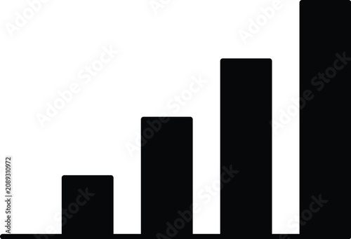 business graph on black background