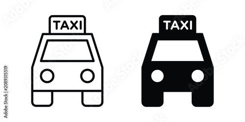 Schilderij op canvas Taxi icon