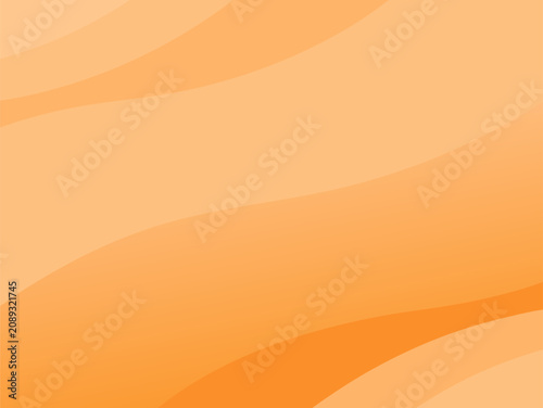 Vibrant orange abstract background with wavy lines and curves design