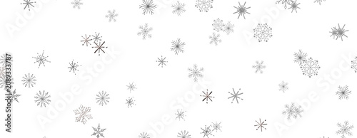 Delicate snowflakes scatter...
