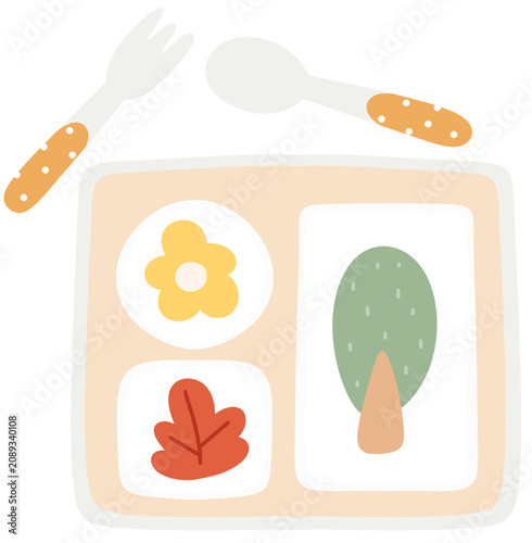 vector illustration of a set of food