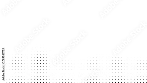 Foto Black Dots Halftone Pattern on White Background Minimalist Design Texture