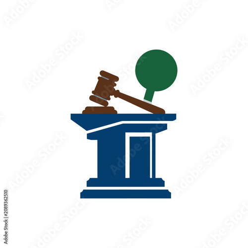Tableau sur toile Gavel on a judge bench.