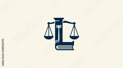 Bild auf Leinwand Law Scale of Justice Icon Symbol.