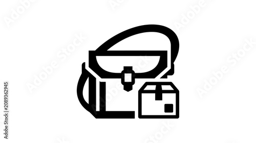 фотографія Simple black camera illustration graphic.