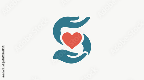 Hands holding a red heart symbol.