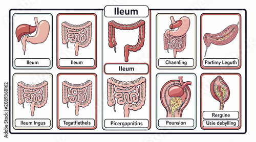 Human ileum anatomy and conditions