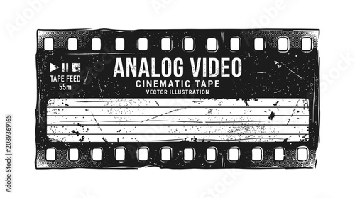 Vintage Analog Video Film Strip with 