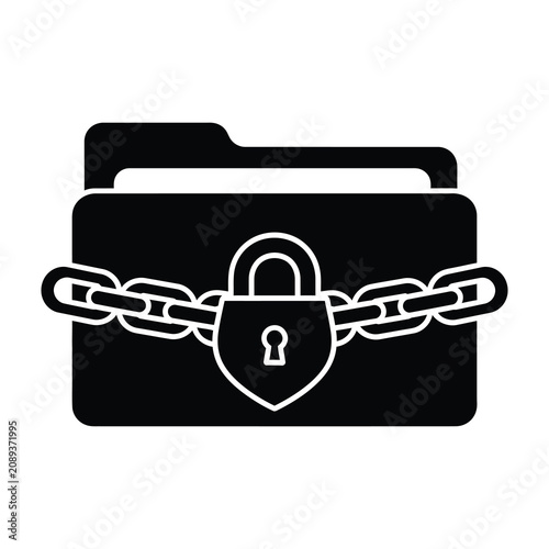 Secure folder with lock and chain