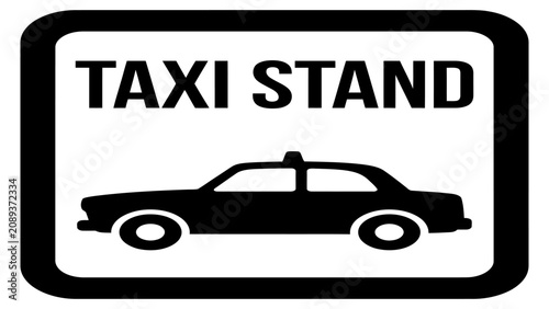 Photos Taxi stand sign clearly marks a designated pick up zone for urban transportation services