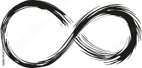 Brushstroke infinity symbol illustrating concepts of eternity and endlessness