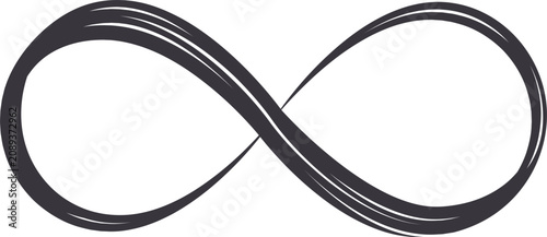 Fotografie Infinity symbol graphic design showing continuous loop and connection
