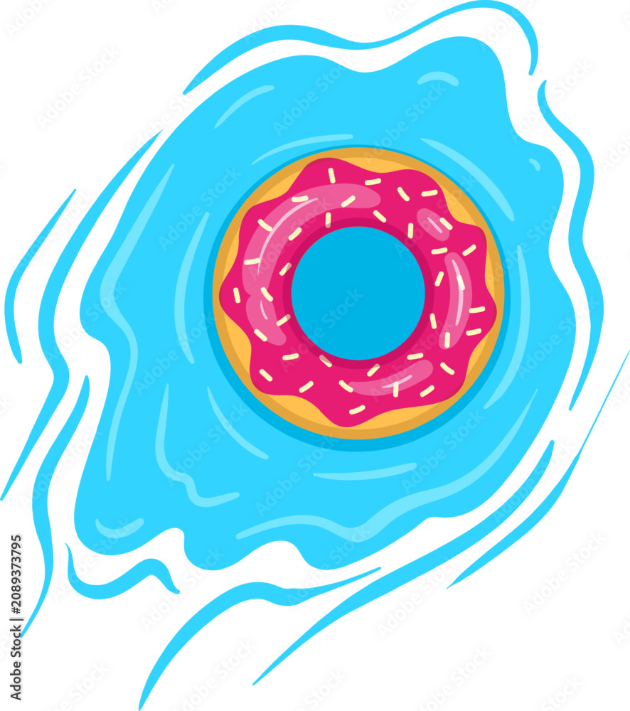 Φωτογραφία Donut shaped inflatable swimming ring floating in a pool, ideal for summer relax