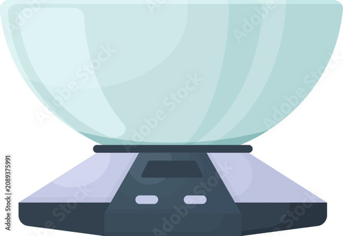 Foto Digital kitchen scale with a clear mixing bowl, for accurately weighing ingredie