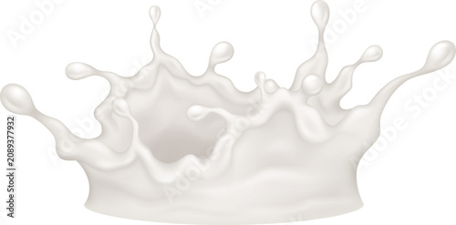 Photos Milk splash forming a beautiful crown shape, representing freshness and purity