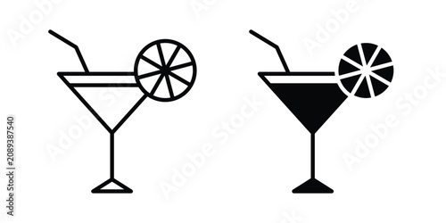 Bild auf Leinwand Citrus Glass icon vector designs set