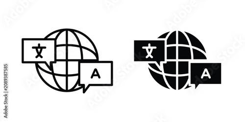 Foto Language icon vector designs set