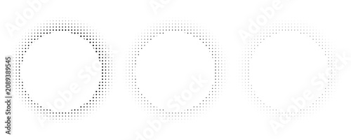 Obraz na plátně Halftone dots in circle form