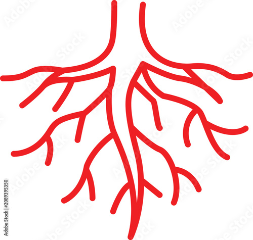 Foto Detailed illustration of neuronal dendrites and synaptic connections