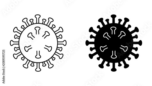 Фотография Virus Icon: A minimalist illustration depicting a virus