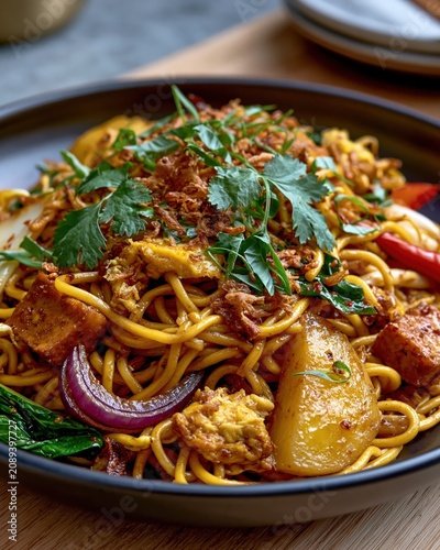 mee goreng mamak, malaysian indian fried noodles