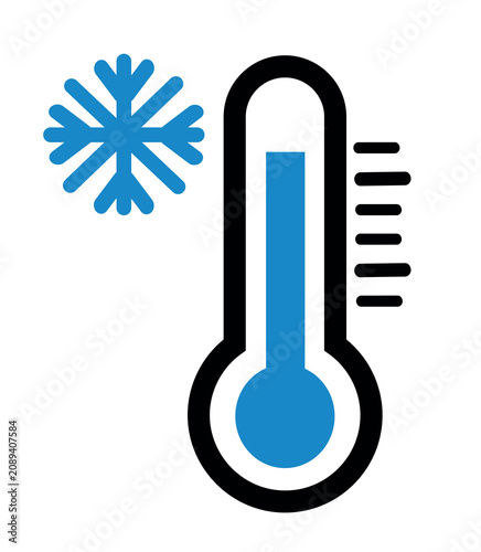 Thermometer With Snowflake Icon