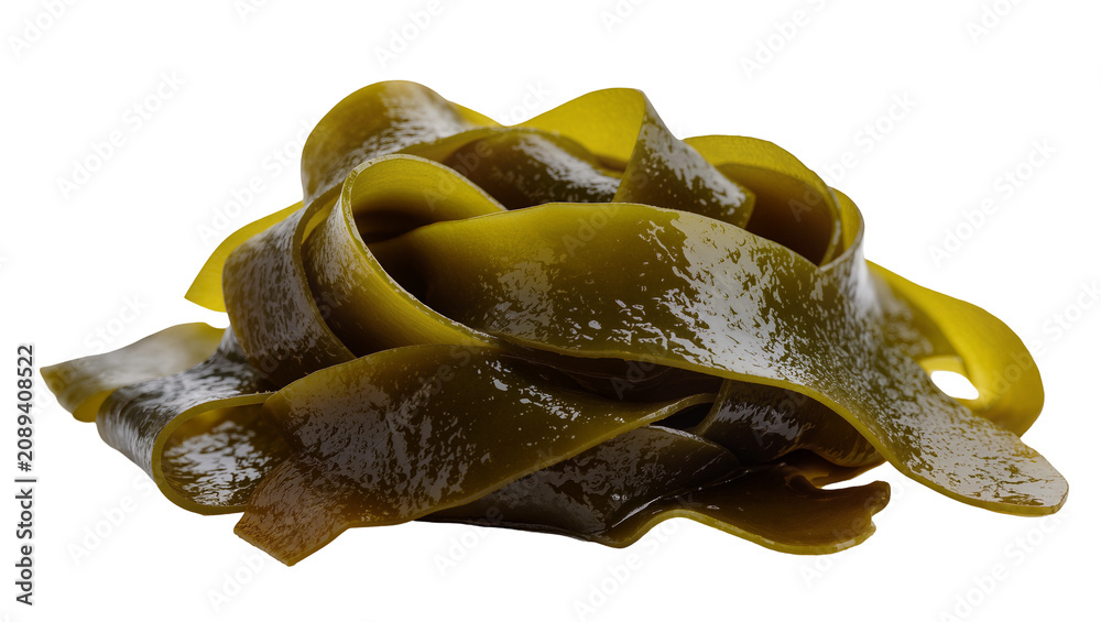 Fototapeta premium Isolated healthy delicious green marine algae for Asian cooking and dietary ingredient