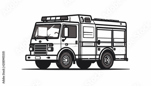 Bild auf Leinwand Fire Truck Emergency Response Vehicle.