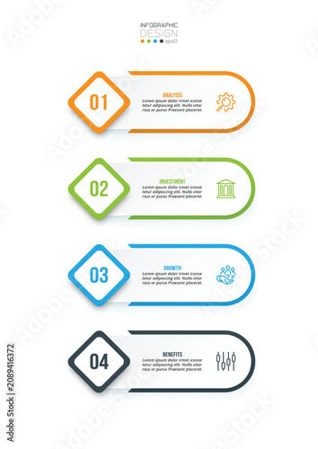 Infographic template business concept with workflow.