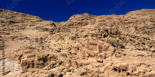 Columnar Jointing Structures Of Punta Baja, Lava Flows, Volcanic Rocks, Cabo de Gata-Níjar Natural Park, UNESCO Biosphere Reserve, Hot Desert Climate Region, Almería, Andalucía, Spain, Europe