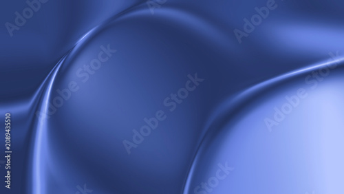 Abstract Blue Satin Fabric Background with Soft Flowing Waves
