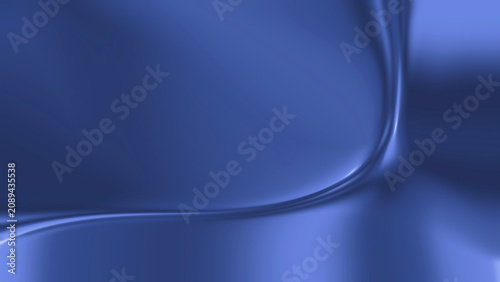 Abstract Blue Satin Fabric Background with Soft Flowing Waves